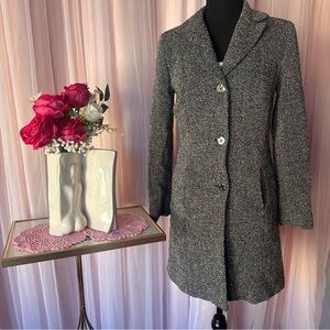 bebe Gray Tweed Trench Coat